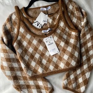NWT ZARA cardigan and tank top